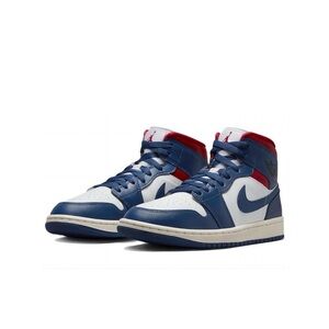 Nike Air Jordan 1 Mid USA Red White Blue Sneaker Retro women size 12 men size 10